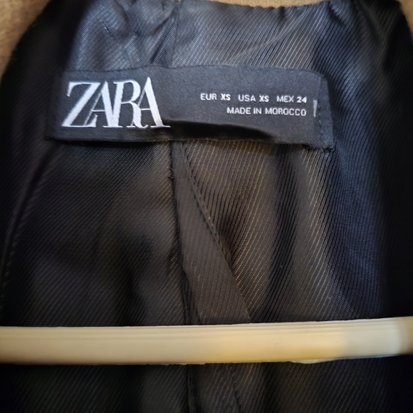 Zara | Double Breasted Wool Blend Coat - Picture 3 of 5
